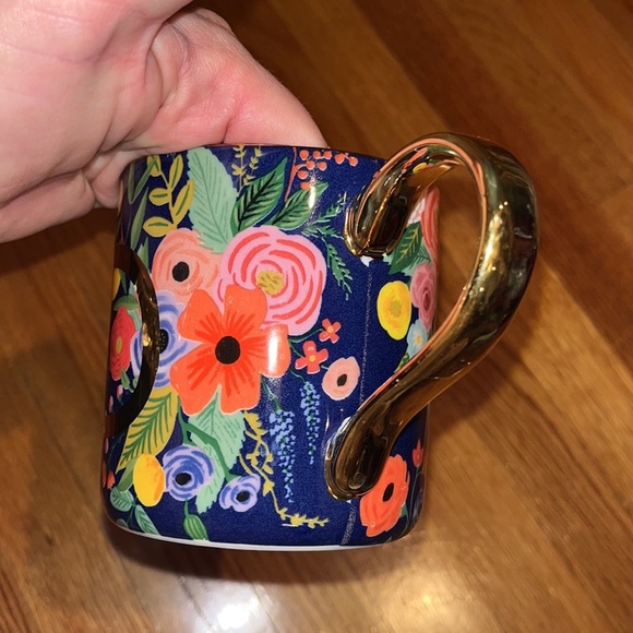 Anthropologie floral D mug by Rifle Paper Company NWOT - Picture 4 of 6